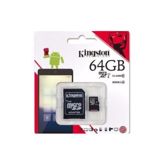 ประเทศไทย Kingston เมมโมรี่การ์ด Micro SD Card Class 10 80MB/s - 64GB With Adapter (SDC10G2/64GBFR)
