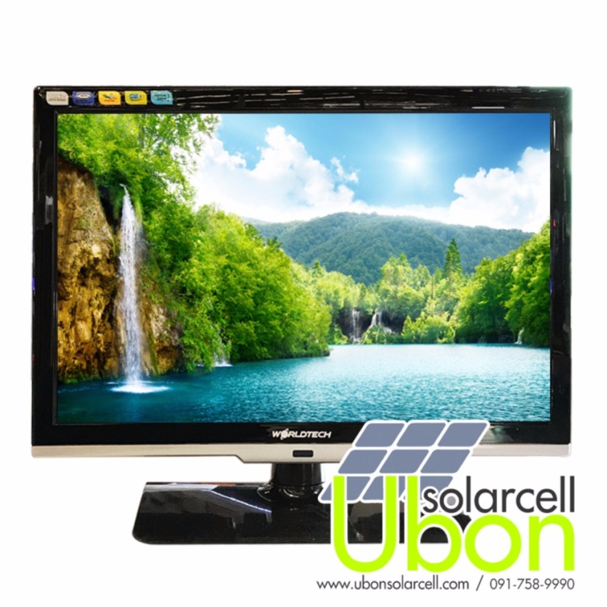 LCD TV World Tech ขนาด 19 นิ้ว DC 12V HDMI, AV, VGA, USB