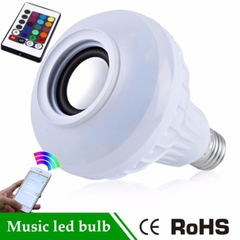 LED Bluetooth Music bulb Speaker หลอดไฟ ลำโพงบูลทูธ เปลี่ยนสีหรี่ไฟ พร้อมลำโพงในตัว ตั้งเวลาปิดเปิด สั่งงานจากมือถือ แถมฟรีรีโมทคอนโทรล