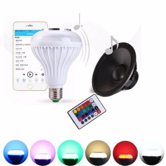 ขาย LED Bluetooth Music bulb Speakerหลอดไฟลำโพงบูลทูธอัจฉริยะ เปลี่ยนสีหรี่ไฟ พร้อมลำโพงในตัว ตั้งเวลาปิดเปิด สั่งงานจากมือถือ แถมฟรีรีโมทคอนโทรล (Multicolor)