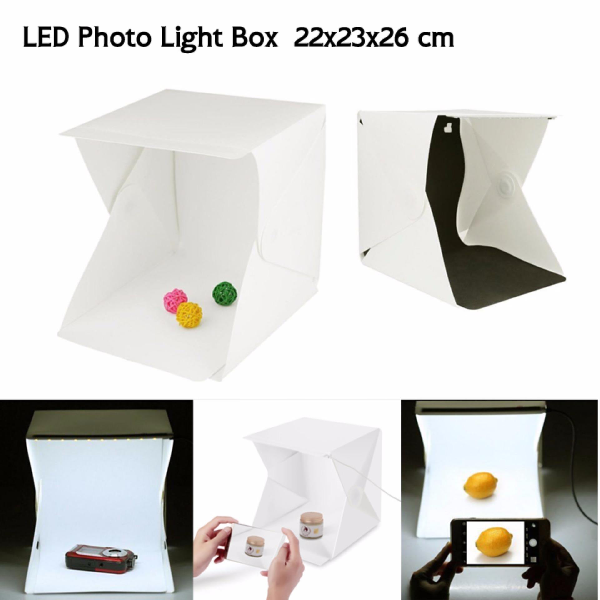 Light Room สตูดิโอมินิ กล่องถ่ายภาพ 22x23x26cm.พร้อมฉากหลังสีดำ,ขาว Light Room สตูดิโอมินิ กล่องถ่ายภาพ 22x23x26cm.พร้อมฉากหลังสีดำ,ขาว