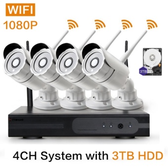 เสนอราคา LOOSAFE 1080p 4CH Smart Wireless WiFi system NVR Kits Security Cameras System Indoor/Outdoor Surveillance IP Cameras with Night Vision Easy Remote Accesswith 3TB Hard Disk - intl ต้องการขาย LOOSAFE 1080p 4CH Smart Wireless WiFi system NVR Kits Security Cameras System Indoor/Outdoor Surveillance IP Cameras with Night Vision Easy Remote Accesswith 3TB Hard Disk - intl