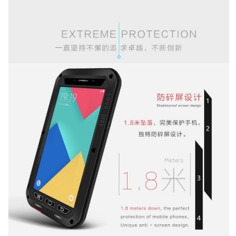 Love Mei Shockproof Water Resistant Dust/Dirt/Snow Proof AluminumMetal Gorilla Glass Heavy Duty Protection Case Cover For SamsungGalaxy A9 Black - Intl June 2018 - 4 Love Mei Shockproof Water Resistant Dust/Dirt/Snow Proof AluminumMetal Gorilla Glass Heavy Duty Protection Case Cover for SamsungGalaxy A9 Black - intl - 4