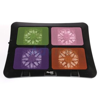 ราคา MagicTech พัลมระบายความร้อน Cooler Pad N-60C (4Fan) Black ของแท้