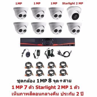 Mastersat ชุดกล้องวงจรปิด CCTV AHD 1 MP 720P 8 จุด มีกล้อง 1 MP โดม 7 ตัว และ กล้อง Starlight 2 MP 4 in 1 เห็นภาพสีตอนกลางคืน แบบ โดม 1 ตัว พร้อม สายสำเร็จ ชุด สุดพิเศษ Mastersat ชุดกล้องวงจรปิด CCTV AHD 1 MP 720P 8 จุด มีกล้อง 1 MP โดม 7 ตัว และ กล้อง Starlight 2 MP 4 in 1 เห็นภาพสีตอนกลางคืน แบบ โดม 1 ตัว พร้อม สายสำเร็จ ชุด สุดพิเศษ