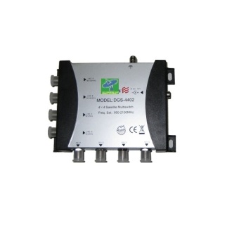 Mastersat Satellite Multiswitch รุ่น 4x4 (ไม่มี Adapter) สำหรับใช้กับดาวเทียม 2 ดวง ดูได้ถึง 4 จุด Mastersat Satellite Multiswitch รุ่น 4x4 (ไม่มี Adapter) สำหรับใช้กับดาวเทียม 2 ดวง ดูได้ถึง 4 จุด