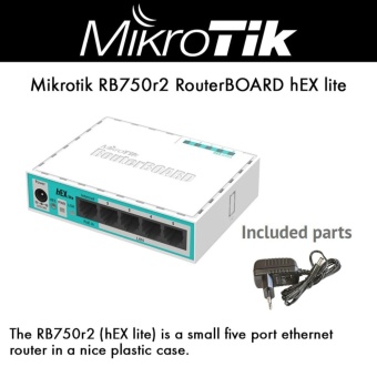 ประเทศไทย MikroTik RB750r2 hEX lite เหมาะสำหรับบ้านหรือเครือข่ายขนาดเล็ก (White)
