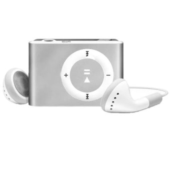 MP3+ Mini Clip MP3 Player Music Speaker เครื่องเล่น MP3 ขนาดพกพา(สีเงิน)1ชิ้น