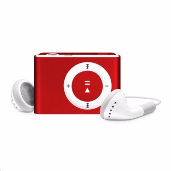 MP3+ MP3 Player Music Speaker เครื่องเล่น MP3พร้อม หูฟังขนาดพกพา (สีแดง)1ชิ้น