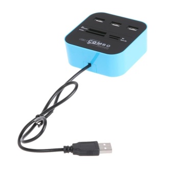 ลดราคา Multi-functional USB 2.0 Combo Hub M2 TF MS SD MMC Card Reader -intl เสนอราคา Multi-functional USB 2.0 Combo Hub M2 TF MS SD MMC Card Reader -intl