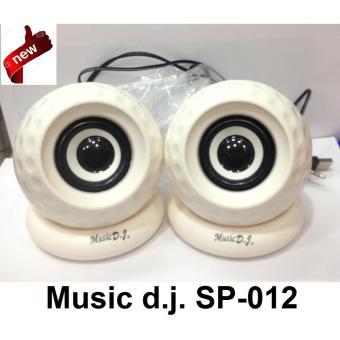 Music D.J. SP-012 Multimedia Speaker 2.0 Ch.for PC/Notebook/Mobile/MP3/4/Ipod/DVD Player ลำโพงเล็กพกพาขนาดลูกกอร์ฟจ่ายไฟผ่าน USB เหมาะสำหรับคอมพิวเตอร์/โน๊ตบุ๊ค/มือถือ/เครื่องเล่นเพลงอื่น รับประกันศูนย์ Music D.J. 1 ปี