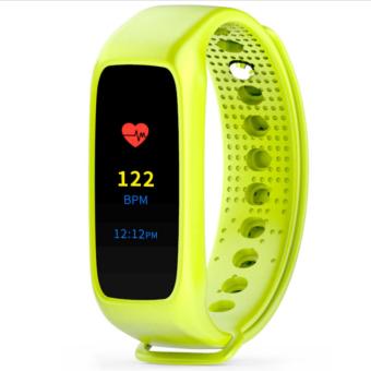 Nanotech 2017 หน้าจอสี รุ่นล่าสุด Color Screen Heart Rate Monitor LED Display Watch Touch Screen Bluetooth IOS Android - สีเขียว