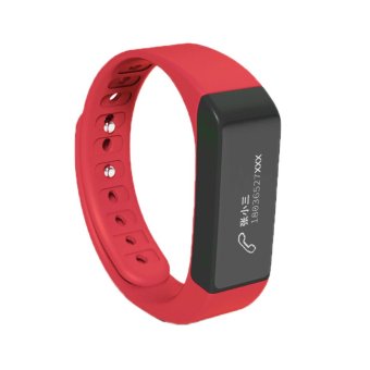 niceEshop บลูทูธสายรัดข้อมือเจ็บ 4.0 กันน้ำเครื่องตรวจวัดกิจกรรมSmartband (สีแดง)