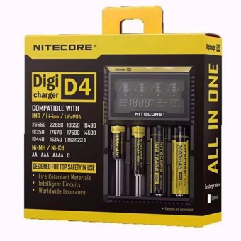 Nitecore ที่ชาร์จถ่าน 4 ก้อน รุ่น D4 by Combo Gadgets เครื่องชาร์จถ่านอัจฉริยะ รองรับแบต IMR หน้าจอดิจิตอล