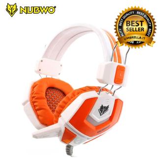 ประเทศไทย Nubwo Eyborg Gaming Headset หูฟัง เกมมิ่ง รุ่น NO-4000 (สีขาว) + Nubwo Headset Stand ขาตั้งหูฟัง รุ่น HS-01
