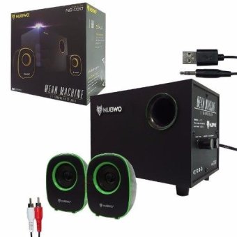 ขาย NUBWO ลำโพงคอมพิวเตอร์ SPEAKER 2.1ch USB 5W รุ่น NS-030(สีดำ/เขียว)