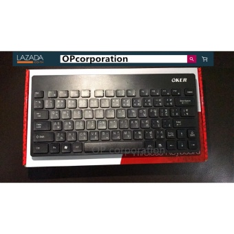 ราคา oker คีย์บอร์ดบลูทูธ Keyboard bluetooth BK-828(black)