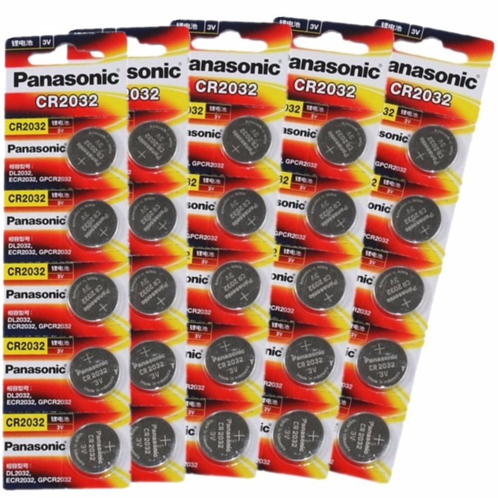Panasonic ถ่านกระดุม lithium CR2032 (5 แพ็ค 25 ก้อน) Panasonic ถ่านกระดุม lithium CR2032 (5 แพ็ค 25 ก้อน)