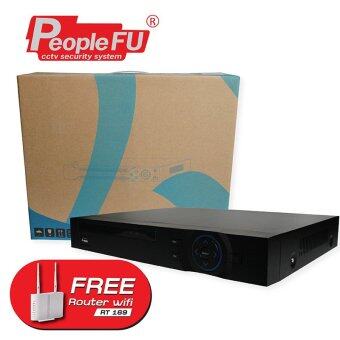 Peoplefu เครื่องบันทึก NVR รุ่น 3108H-P รองรับกล้อง IP ความละเอียด 2 ล้านพิกเซล - สีดำ แถมฟรี Router Wifi RT169