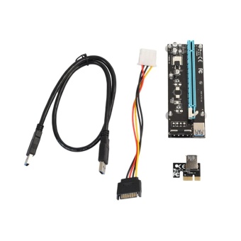 Phoenix B2C USB3.0 PCI-E Express 1X to 16X Extender Riser Card Adapter 4Pin SATA Power Cable (Black) - intl Phoenix B2C USB3.0 PCI-E Express 1X to 16X Extender Riser Card Adapter 4Pin SATA Power Cable (Black) - intl