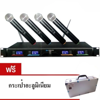 PROEURO TECH ไมค์ลอยไร้สาย 4ตัว ไมโครโฟน WIRELESS MICROPHONE ET111B รุ่น (ET-444S)