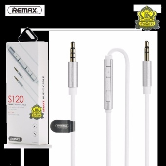 Remax Cable Smart Audio RM-S120 สาย AUXมีปุ่มกดเพิ่ม-ลดเสียงที่สายได้ (White)