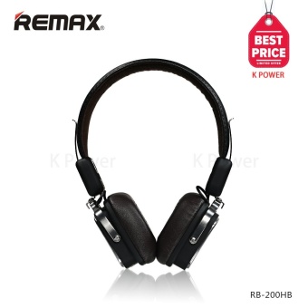 Remax หูฟังบูลทูธ แบบครอบหู HIFI Wireless Bluetooth Headphone รองรับ iOS และ Android รุ่น RM-200HB (สีน้ำตาลเข้ม)