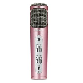 Remax Microphone Karaoke ไมโครโฟน ร้องเพลง คาราโอเกะ สำหรับ iPhone/Android รุ่น K02 (Pink)