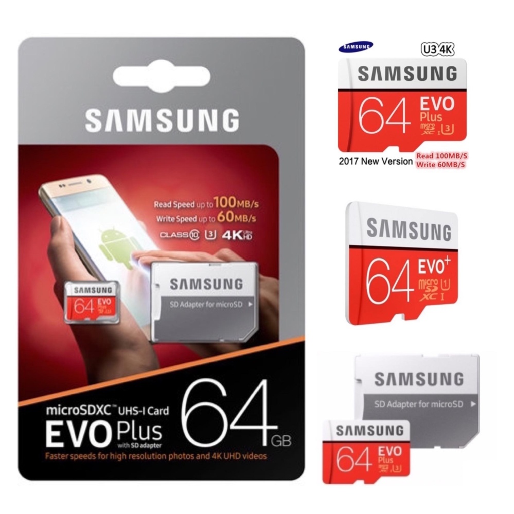 Samsung 64GB EVO Plus Micro SD with SD Adapter (100MB/s) Samsung 64GB EVO Plus Micro SD with SD Adapter (100MB/s)