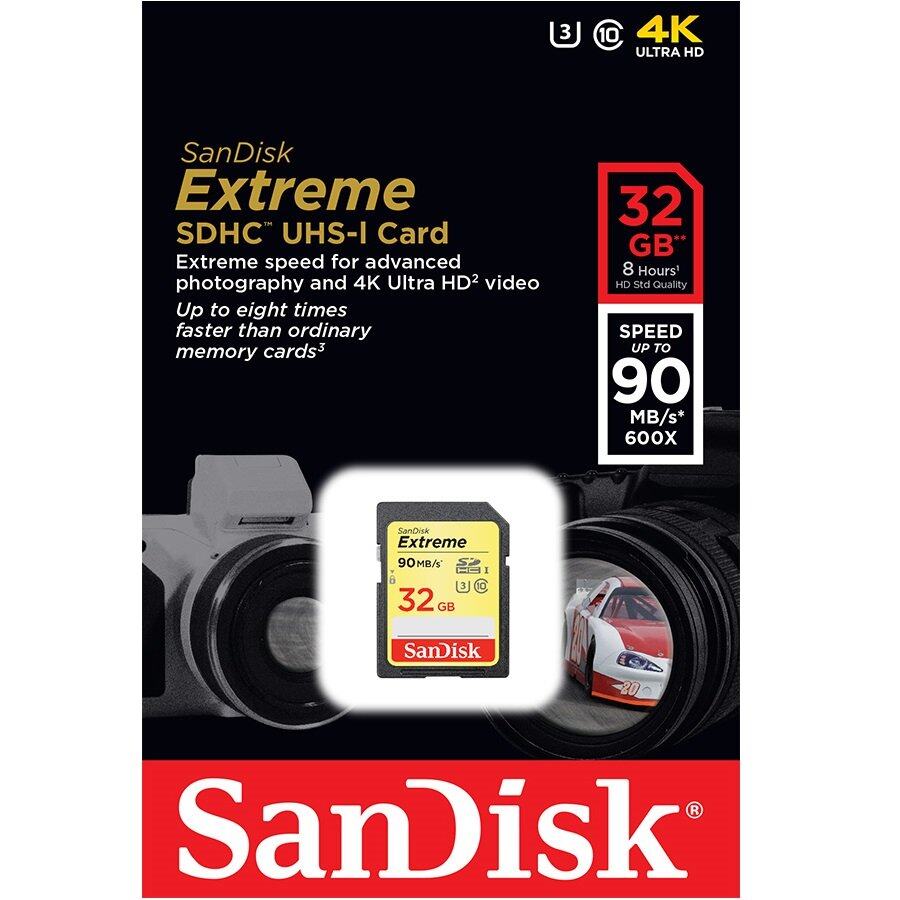 SanDisk 32GB Extreme SDHC 600x (90MB/s) SanDisk 32GB Extreme SDHC 600x (90MB/s)