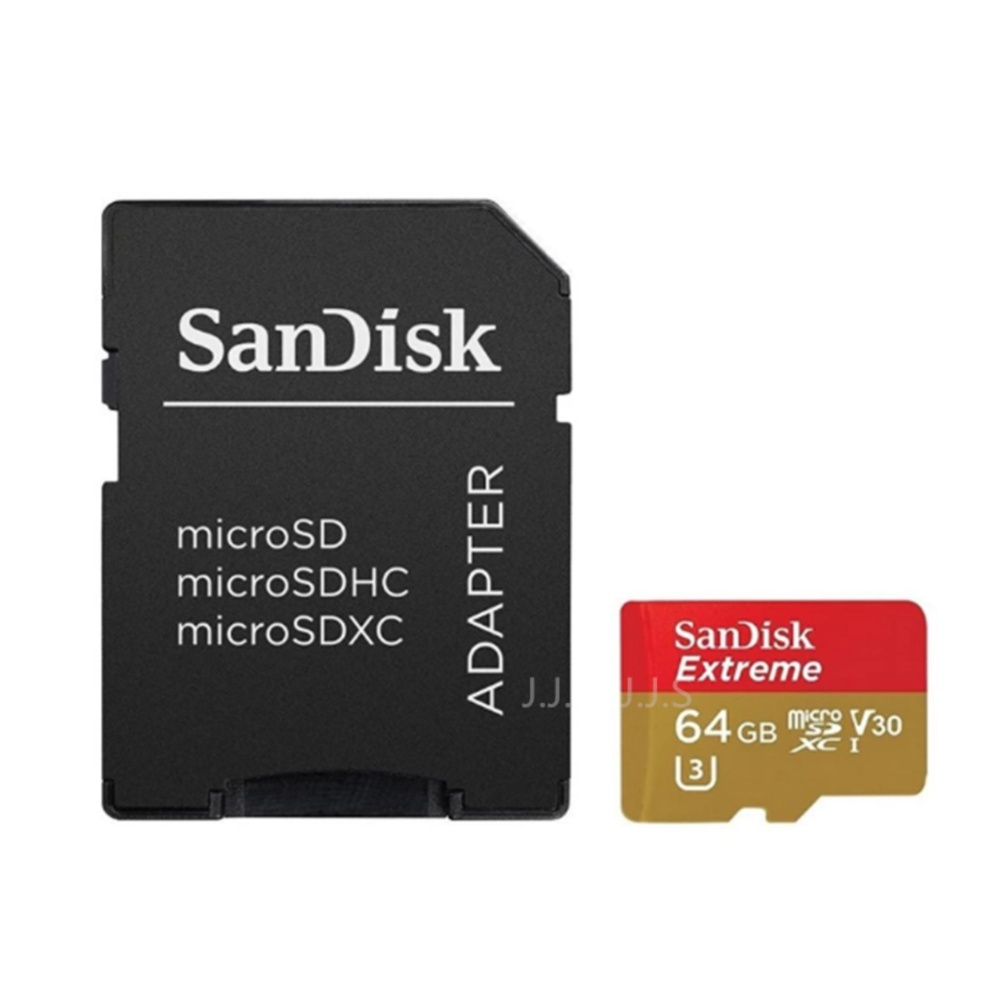 SanDisk 64GB U3 V30 Extreme Micro SD SDHC Class 10 UHS-I Card 90MB SanDisk 64GB U3 V30 Extreme Micro SD SDHC Class 10 UHS-I Card 90MB