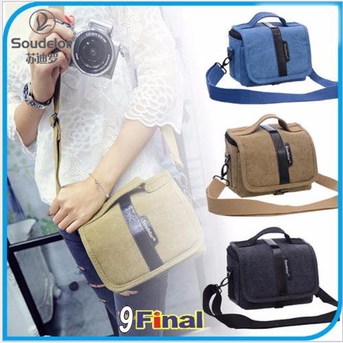 Soudelor Camera Bag กระเป๋ากล้อง DSLR /Mirrorless ผ้า Canvas รุ่น2001H (Horizontal) - สีน้ำตาล (Brown) (Brown) Soudelor Camera Bag กระเป๋ากล้อง DSLR /Mirrorless ผ้า Canvas รุ่น2001H (Horizontal) - สีน้ำตาล (Brown) (Brown)