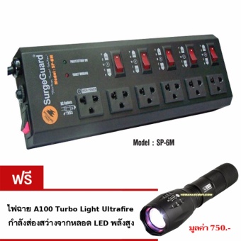 SurgeGuard SP-6M (SL-6M)+A100 เครื่องกรองไฟ กันไฟกระชาก ปลั๊กไฟ รางปลั๊กไฟ ปลั๊กสำหรับเครื่องเสียง ปลั๊กสำหรับทีวี โฮมเธียร์เตอร์