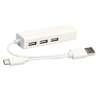 ขอเสนอ Type-C+USB 2.0 to RJ45 Lan Card Ethernet Network Cable+3 Port Hubfor Win 8 7 XP - intl จัดโปรโมชั่น Type-C+USB 2.0 to RJ45 Lan Card Ethernet Network Cable+3 Port Hubfor Win 8 7 XP - intl