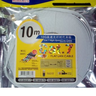 Ultra-slim Flat Type Cat.7 High-Speed LAN Cable สายแลน CAT 7 10M (White) July 2018 - 5 Ultra-slim Flat Type Cat.7 High-Speed LAN Cable สายแลน CAT 7 10M (White) - 5