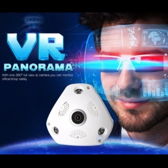 VR CAM กล้องวงจรปิดไร้สาย 3D Panoramic Camera Lens 360°(สีขาว)