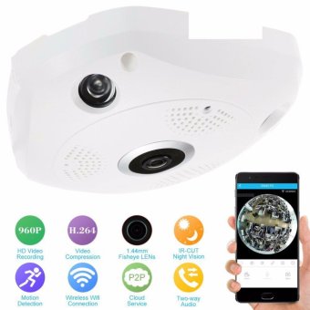 VR CAM 960P 1.3 Megapixel  กล้องวงจรปิดไร้สาย HD 3D Panoramic Camera Lens 360° GIP03