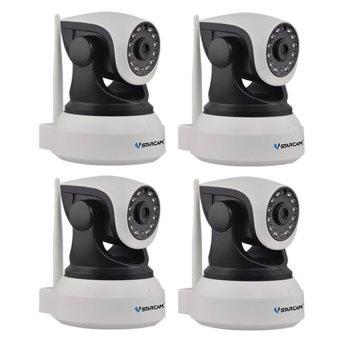 VSTARCAM Eye4 กล้องวงจรปิด IP Camera รุ่น C7824 รองรับ SD CARD 64G 1.0 Mp and IR Cut WIP HD ONVIF – สีขาว/ดำ แพ็ค4 ชิ้น