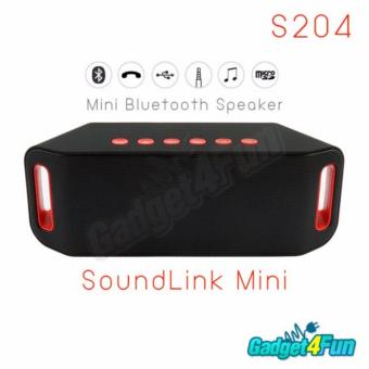 Wireless Speaker Mini Bluetooth Speaker Super Bass ลำโพงบลูธูท รุ่น S204 (สีแดง)