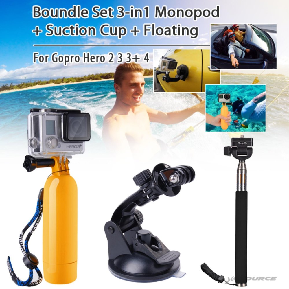 XCSource ไม้เซลฟี่ Monopod + Suction Cup +ไม้เซลฟี่ลอยน้ำได้ สำหรับGopro Hero 2 3 3+ 4 XCSource ไม้เซลฟี่ Monopod + Suction Cup +ไม้เซลฟี่ลอยน้ำได้ สำหรับGopro Hero 2 3 3+ 4
