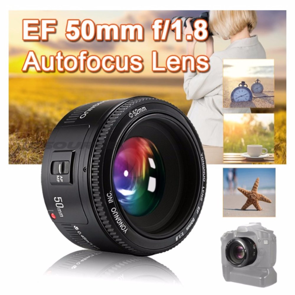 เลนส์ฟิก ละลายหลัง YONGNUO Prime Fixed Lens YN 50mm F1.8 for Canon EOS DSLR EF Mount (Black) มีประกัน เลนส์ฟิก ละลายหลัง YONGNUO Prime Fixed Lens YN 50mm F1.8 for Canon EOS DSLR EF Mount (Black) มีประกัน