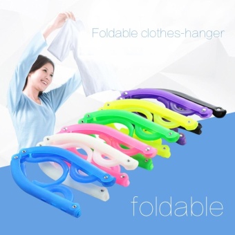 ดูภาพ 10pcs Foldable clothes drying rack Foldable hanger Plastic Hanger - intl เพิ่มเติม 10pcs Foldable clothes drying rack Foldable hanger Plastic Hanger - intl