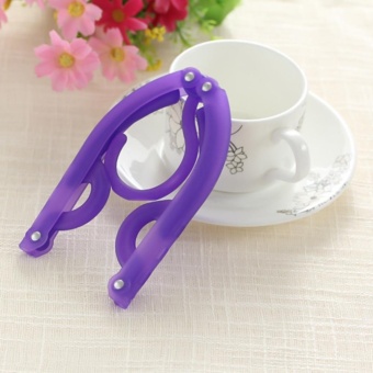 5pcs Foldable clothes drying rack Foldable hanger Plastic Hanger - intl