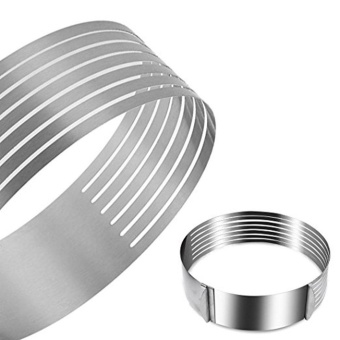 Adjustable Round Stainless Steel DIY Mousse Cake Ring Mold Layer Slicer Cutterse Cake Cutter Household Cake Mold Kitchen Aid Baking Tool - Intl July 2018 - 4 Adjustable Round Stainless Steel DIY Mousse Cake Ring Mold Layer Slicer Cutterse Cake Cutter Household Cake Mold Kitchen Aid Baking Tool - intl - 4