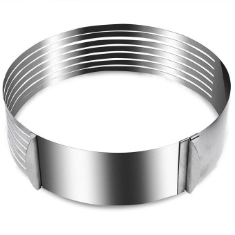 Adjustable Round Stainless Steel DIY Mousse Cake Ring Mold Layer Slicer Cutterse Cake Cutter Household Cake Mold Kitchen Aid Baking Tool - Intl July 2018 - 2 Adjustable Round Stainless Steel DIY Mousse Cake Ring Mold Layer Slicer Cutterse Cake Cutter Household Cake Mold Kitchen Aid Baking Tool - intl - 2