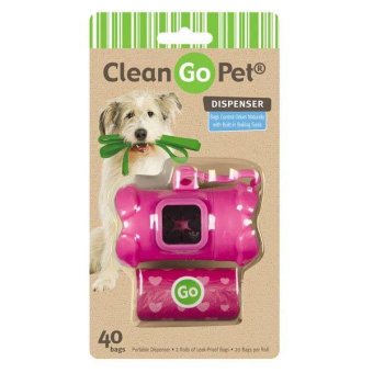 Clean go pet กระเป๋าถุงเก็บอึสุนัข แบบพก (สีชมพู) 40 ชิ้น Clean go pet กระเป๋าถุงเก็บอึสุนัข แบบพก (สีชมพู) 40 ชิ้น