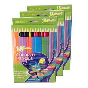 Colored Pencils ดินสอสีไม้ 18สี (3กล่อง) Colored Pencils ดินสอสีไม้ 18สี (3กล่อง)