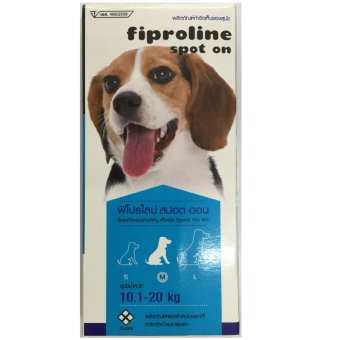 fiproline ยาหยอดกำจัดเห็บ หมัด สุนัข นน. 10-20 กิโลกรัม จำนวน 1 หลอด fiproline ยาหยอดกำจัดเห็บ หมัด สุนัข นน. 10-20 กิโลกรัม จำนวน 1 หลอด