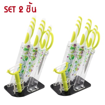 เปรียบเทียบราคา GetZhop ชุดมีดเซรามิค 6 ชิ้น ลายดอกไม้ Konoll รุ่น KN0005 (สีเขียว) เซ็ท 2 ชิ้น โปรโมชั่นพิเศษ GetZhop ชุดมีดเซรามิค 6 ชิ้น ลายดอกไม้ Konoll รุ่น KN0005 (สีเขียว) เซ็ท 2 ชิ้น