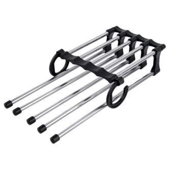 Magic Trousers Hanger ไม้แขวนกางเกง สแตนเลส 5 In 1 (สีดำ) April 2018 - 2 Magic trousers hanger ไม้แขวนกางเกง สแตนเลส 5 in 1 (สีดำ) - 2